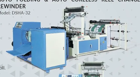 DSHA — High-speed two-line coreless bags-on-roll machine